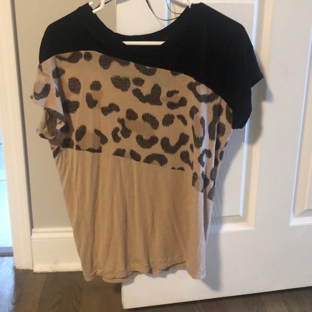 Zara leopard T-shirt